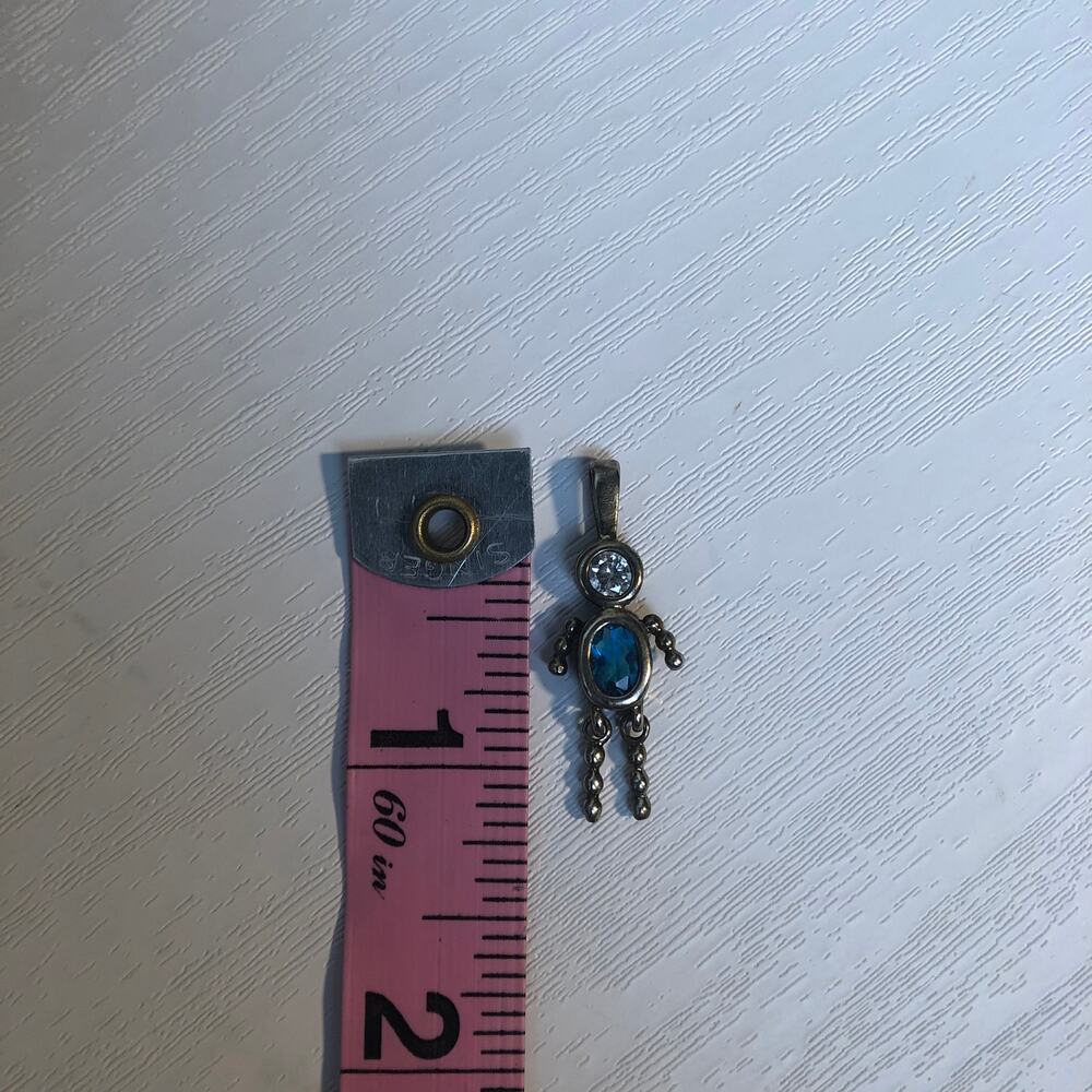Vintage 90s-y2k Boy Son Keepsake Sterling Silver 925 Birthstone March Pendant - Picture 10 of 10